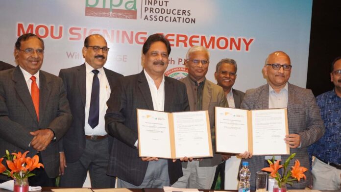 BIPA inks two MoUs, one with MANAGE and the other with PJTSAU