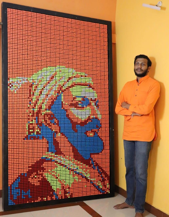 A 26-year-old world record Rubik’s Cube artist showcases his talent on History TV 18.