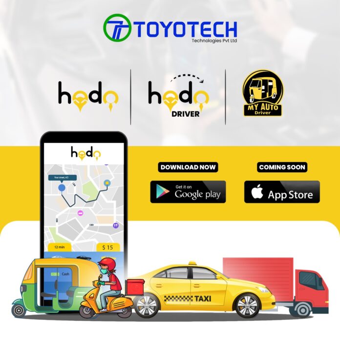 Now booking rides become easier and faster with newly launched app ‘Hodo’ by Toyotech.