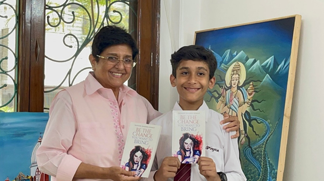 India’s first IPS officer Dr. Kiran Bedi Unveils 11-year-old author Shivam Sharma Rawat’s emotional take on domestic helpers