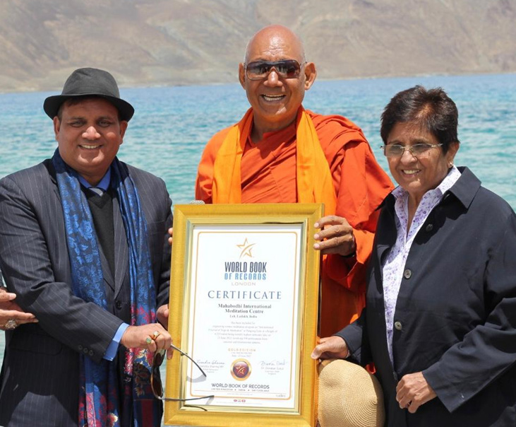 Mass Yoga at Pangong Lake gets included in World Book of Records