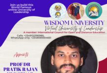 Dr.Pratik Mungekar has been appointed as Global Vice Chancellor for Wisdom University Dr.Pratik Mungekar has been appointed as Global Vice Chancellor for Wisdom University
