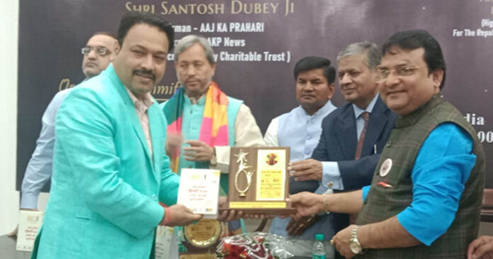 Varanasi's Sachin Mishra awarded Rashtriya Gaurav Samman for contribution to environmental protection and social service
