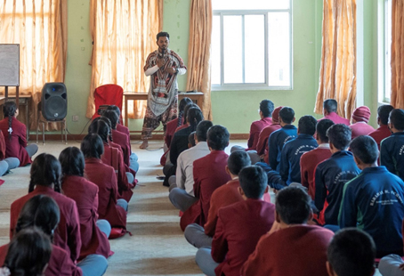 Anannt Oorja implemented Meditation in Nepal's schools and old age homes to improve mental and physical health