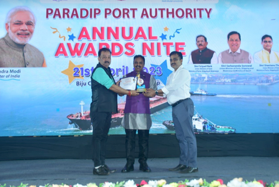 OSL Bags “Best Stevedores for the Year 2022-23” award from Paradip Port Authority
