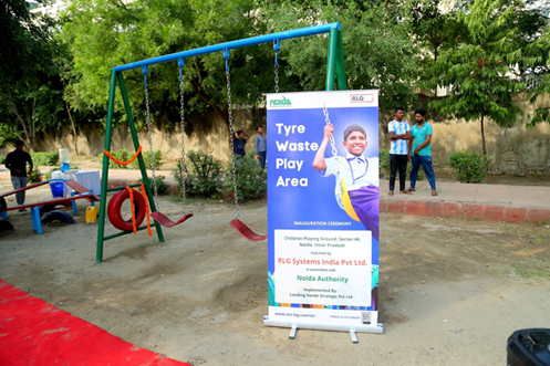 RLG Systems India Announces Launch of Eco-friendly Play Area Constructed from Tyres in association with Noida Authority