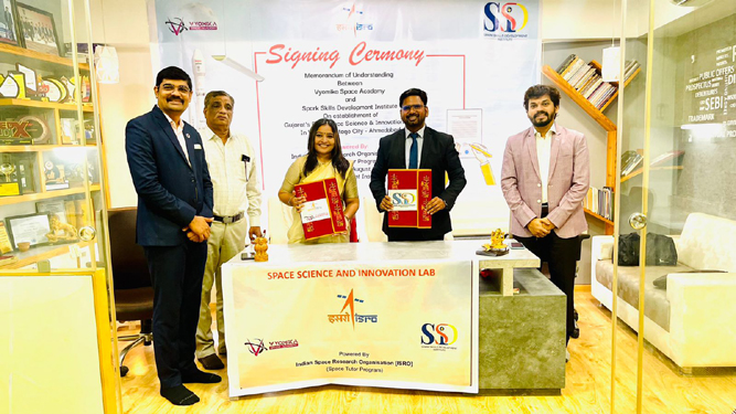 Vyomika Space Academy and Spark Skills Development Institute Join Hands to Establish Gujarat's First Kalam-Sarabhai Space Science & Innovation Lab in Ahmedabad