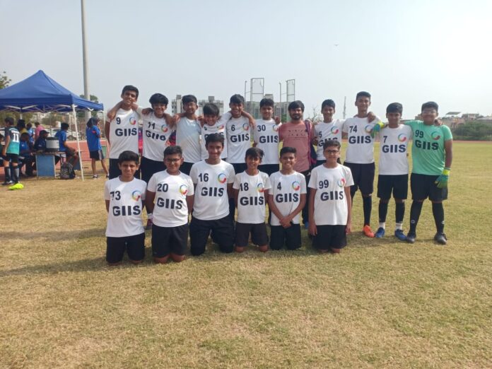 GIIS Ahmedabad qualifies for State level championship after winning U-14 SGFI district football final tournament