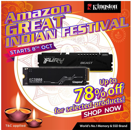 Kingston Technology Redefines Tech Dreams with Exclusive Offers in Amazon Great Indian Sale
