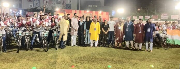 Surat District Cricket Association creates a history by organizing first ever ‘Cycle Dandiya’ under the direction of IMIT Group