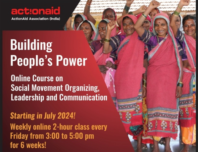 ActionAid Association, Building People’s Power Course, social change organizing, leadership, communication, Sandeep Chachra,