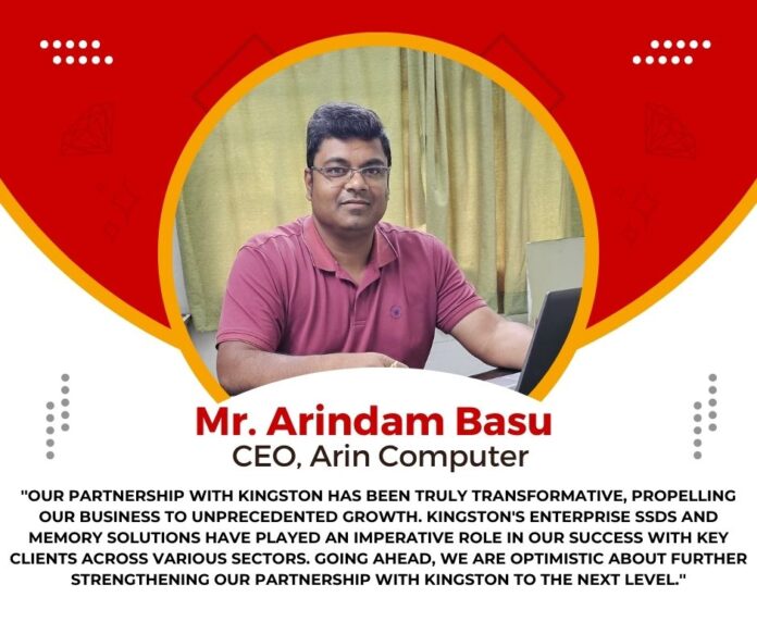 Kingston Technology, Arin Computer, prominent technology player, Arindam Basu,