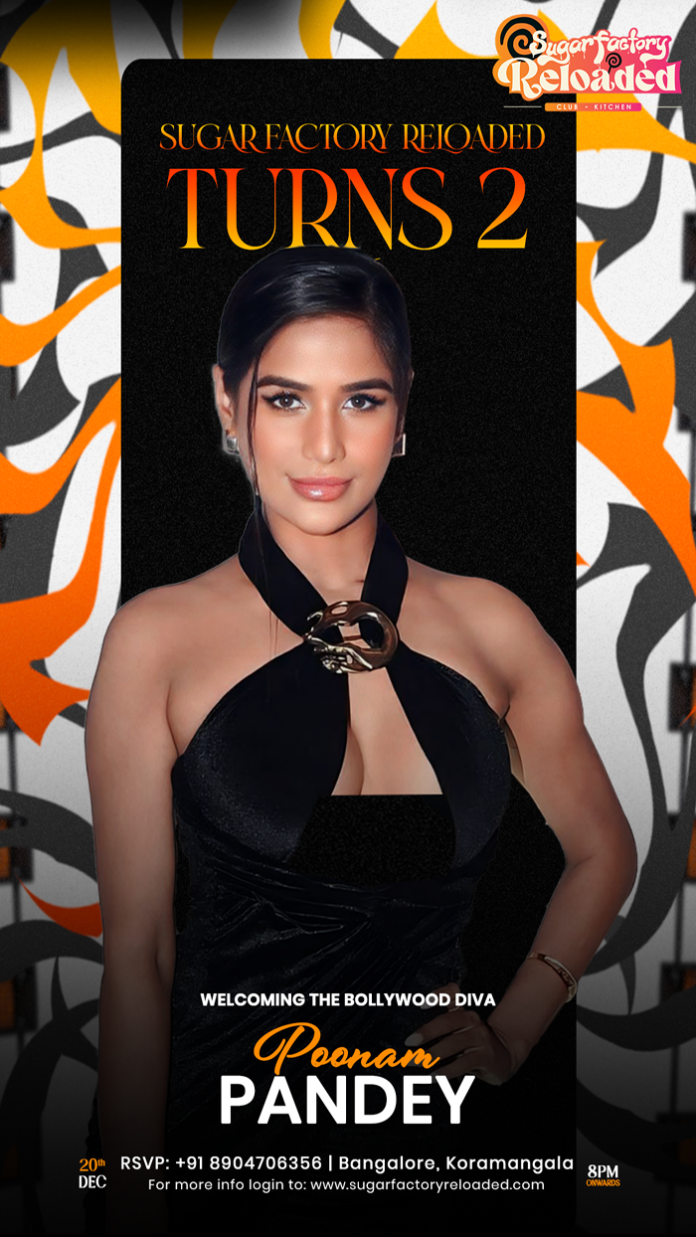 Bollywood Diva Poonam Pandey, Sugar Factory Reloaded, Bangalore,