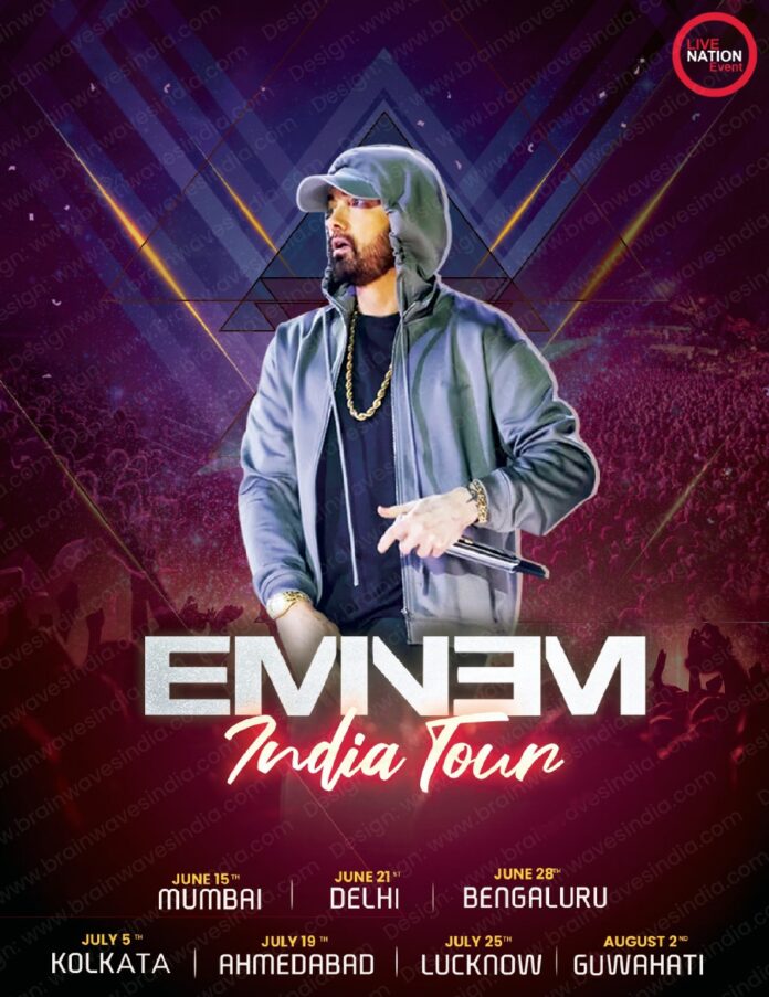 Eminem India Tour 2025, Live Nation Event, Cara Lewis Group, Eminem, Rap God,