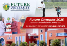Future Olympics 2025 Concludes at Future University Bareilly with Legendary Cricketer Nayan Mongia Future Olympics 2025, Future University Bareilly, Legendary Cricketer Nayan Mongia, educational institution, mega sporting event,