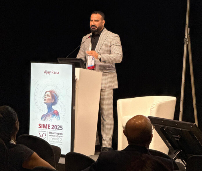 Dr. Ajay Rana, SIME 2025 Congress, Italy, Renowned Dermatologist, Aesthetic Physician,