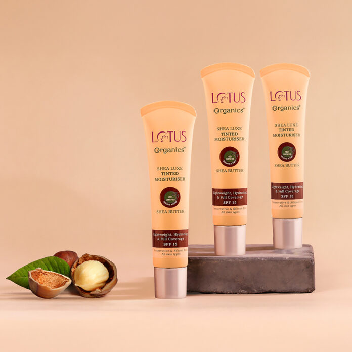 Lotus Organics+ Shea Luxe Tinted Moisturizer Lotus Organics+, Shea Luxe Tinted Moisturizer, 100% Certified Organic Shea Butter, Nitin Passi, Lotus Herbals,