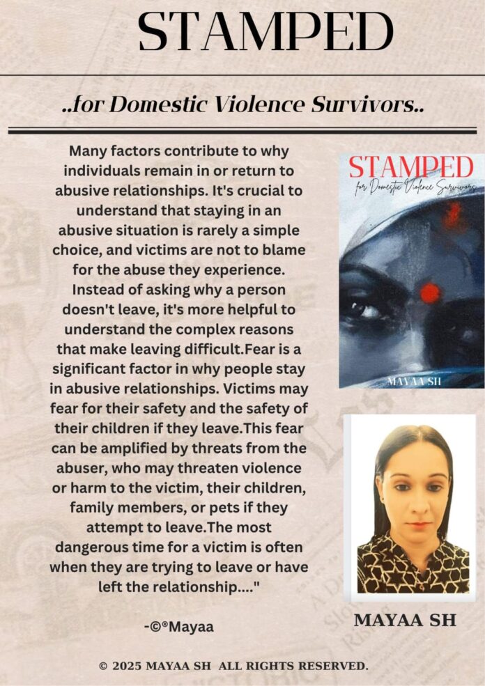 Mayaa SH, Stamped: For Domestic Violence Survivors book