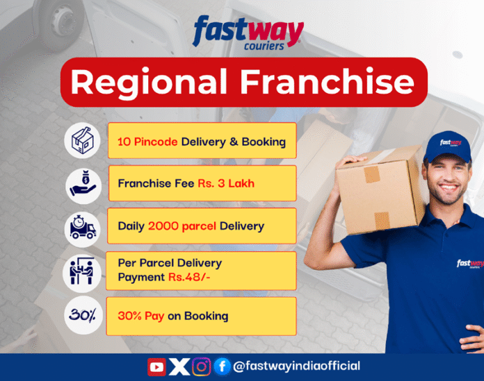 Regional Franchise Fastway Couriers, international courier and logistics brand, Fastway Couriers Private Limited,