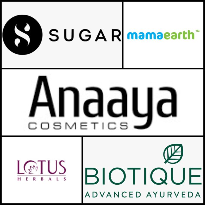 Top 5 Cosmetic Brands in India Shaping Modern Beauty Top 5 Cosmetic Brands in India, Modern Beauty, Sugar Cosmetics, Mamaearth, Anaaya Cosmetics, Lotus Herbals, Biotique