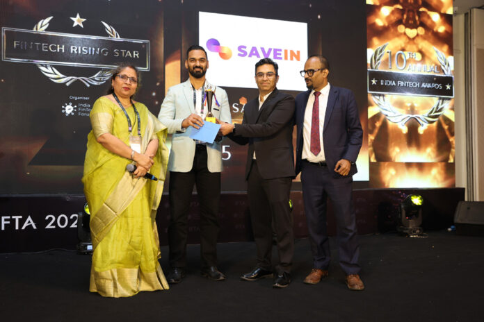 SaveIN, Fintech Rising Star Award, India Fintech Awards 2025, Jitin Bhasin,