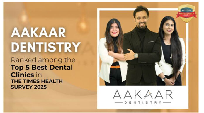 Aakaar Dentistry Ranked 5th in Times Health Survey Among Mumbai’s Finest Clinics