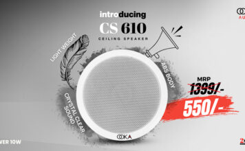 Ooka Launches the All-New Bharat-made ABS Ceiling Speaker in 10W – Powerful Sound, Unbeatable Price @ ₹550 Only Ooka, All-New Bharat-made ABS Ceiling Speaker, Next Gen Audio System provider, Ooka Audio, ABS ceiling Speaker, Ooka Audio CS 610, Ceiling Speakers