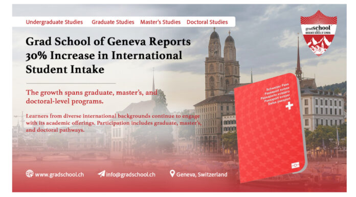 GradSchool (Graduate School of Geneva) Reports 30% Increase in International Student Intake