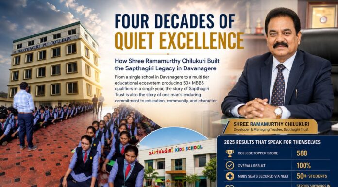 Four Decades of Quiet Excellence: How Shree Ramamurthy Chilukuri Built the Sapthagiri Legacy in Davanagere Shree Ramamurthy Chilukuri, Sapthagiri Trust, Karnataka