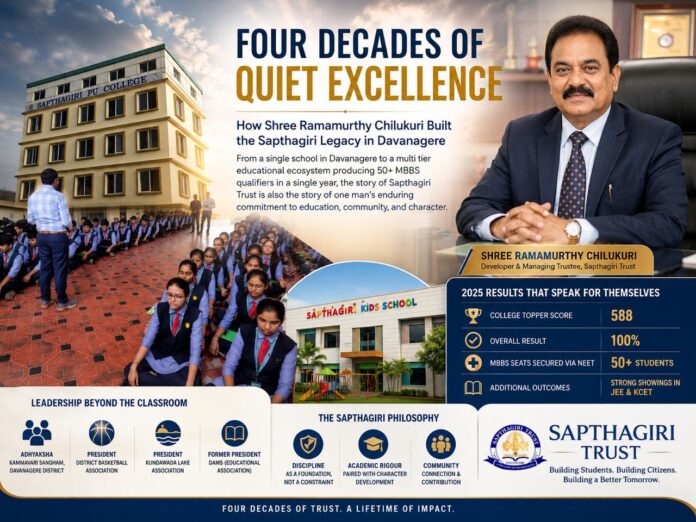 Four Decades of Quiet Excellence How Shree Ramamurthy Chilukuri Built the Sapthagiri Legacy in Davanagere Shree Ramamurthy Chilukuri, Sapthagiri Trust, Karnataka