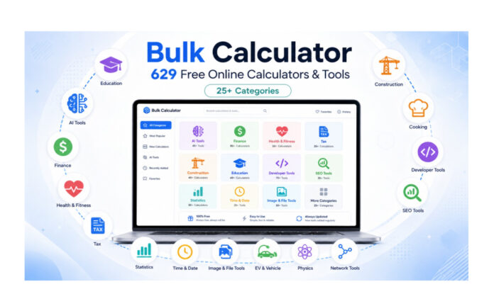 Tired of Searching Different Websites for Simple Calculations This Founder Built One Place for Everything Bulk Calculator, Online Calculator, Free Digital Tools, Calculator Website, Productivity Tools
