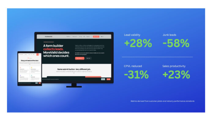 MoreValid Launches a Lead Form Built Around the Metric Advertisers Trust Most: Validity