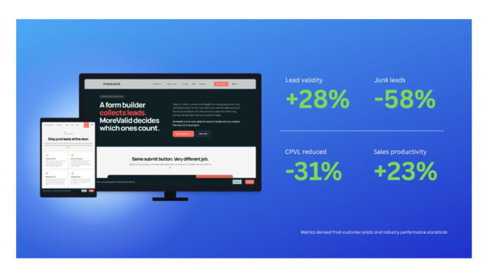 MoreValid Launches a Lead Form Built Around the Metric Advertisers Trust Most Validity