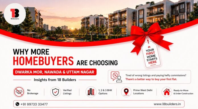 Why More Homebuyers Are Choosing Dwarka More, Nawada, and Uttam Nagar for Their First Flat — Insights from 18Builders